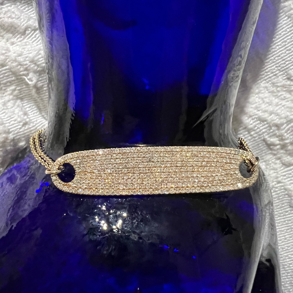 Ladies 14kt Pave Diamond Bracelet